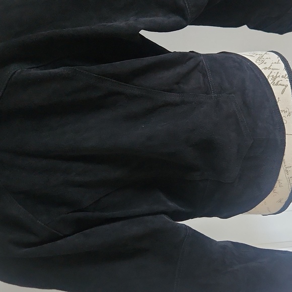 VERA PELLE VINTAGE SUEDE LEATHER CROPPED JACKET SIZE 42=10 usa - Picture 11 of 12